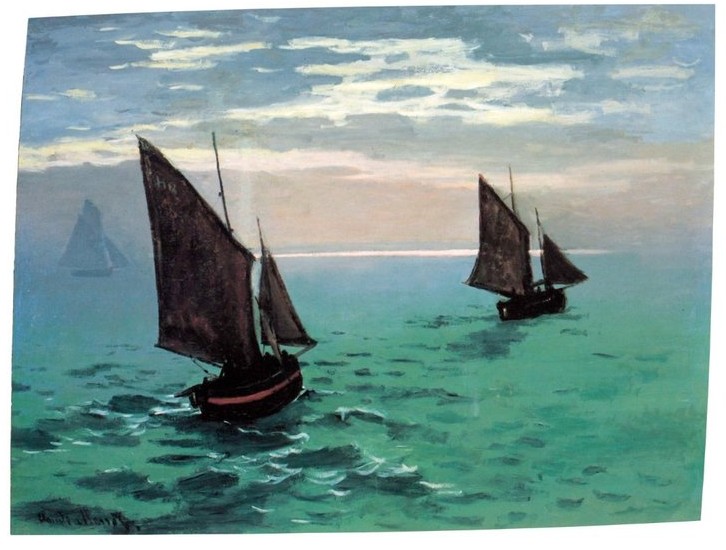 Two Sailboats - Claude Monet Paintings